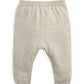Oatmeal Knit Polo Bodysuit & Bottoms Set (2 Pieces)