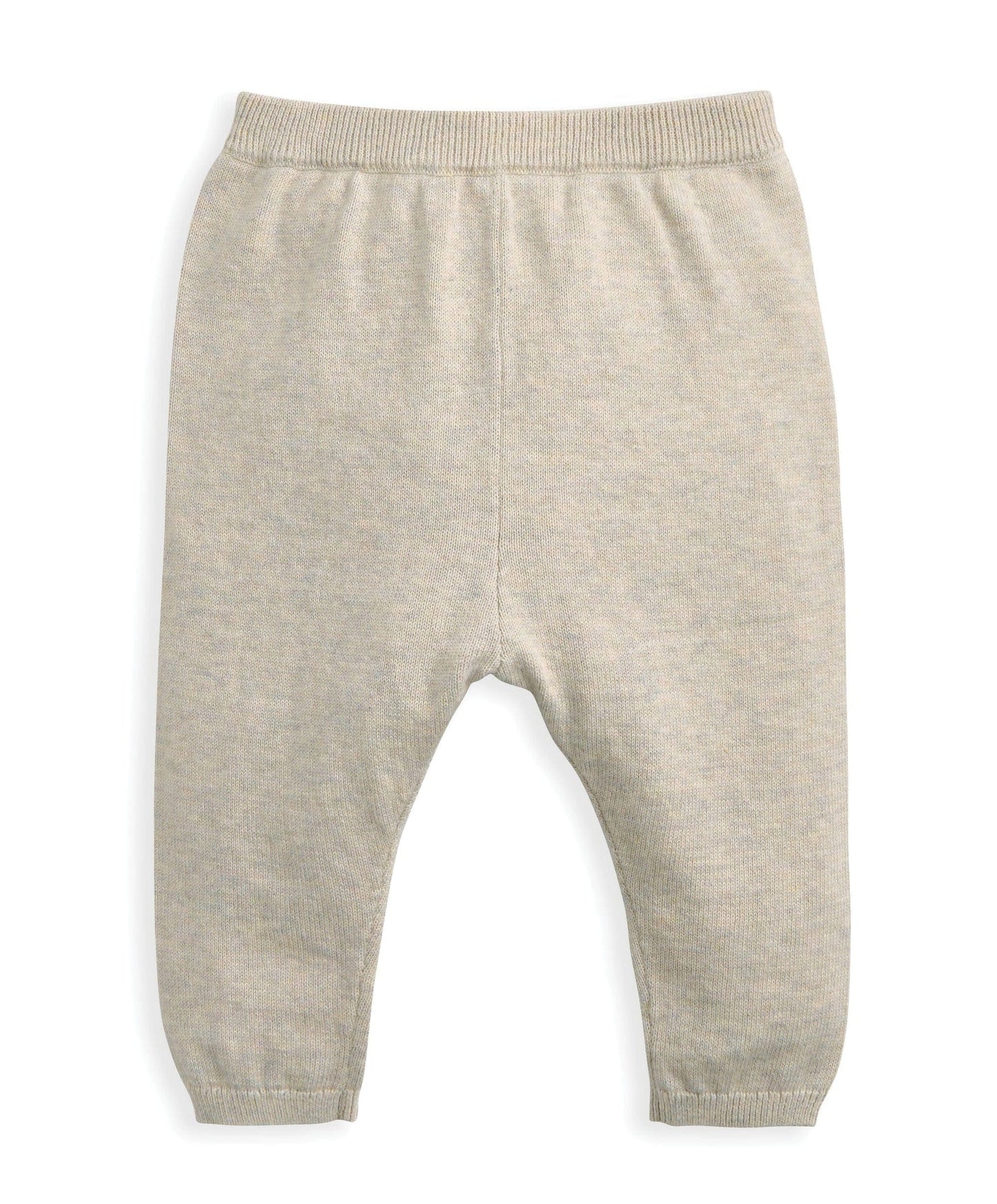 Oatmeal Knit Polo Bodysuit & Bottoms Set (2 Pieces)