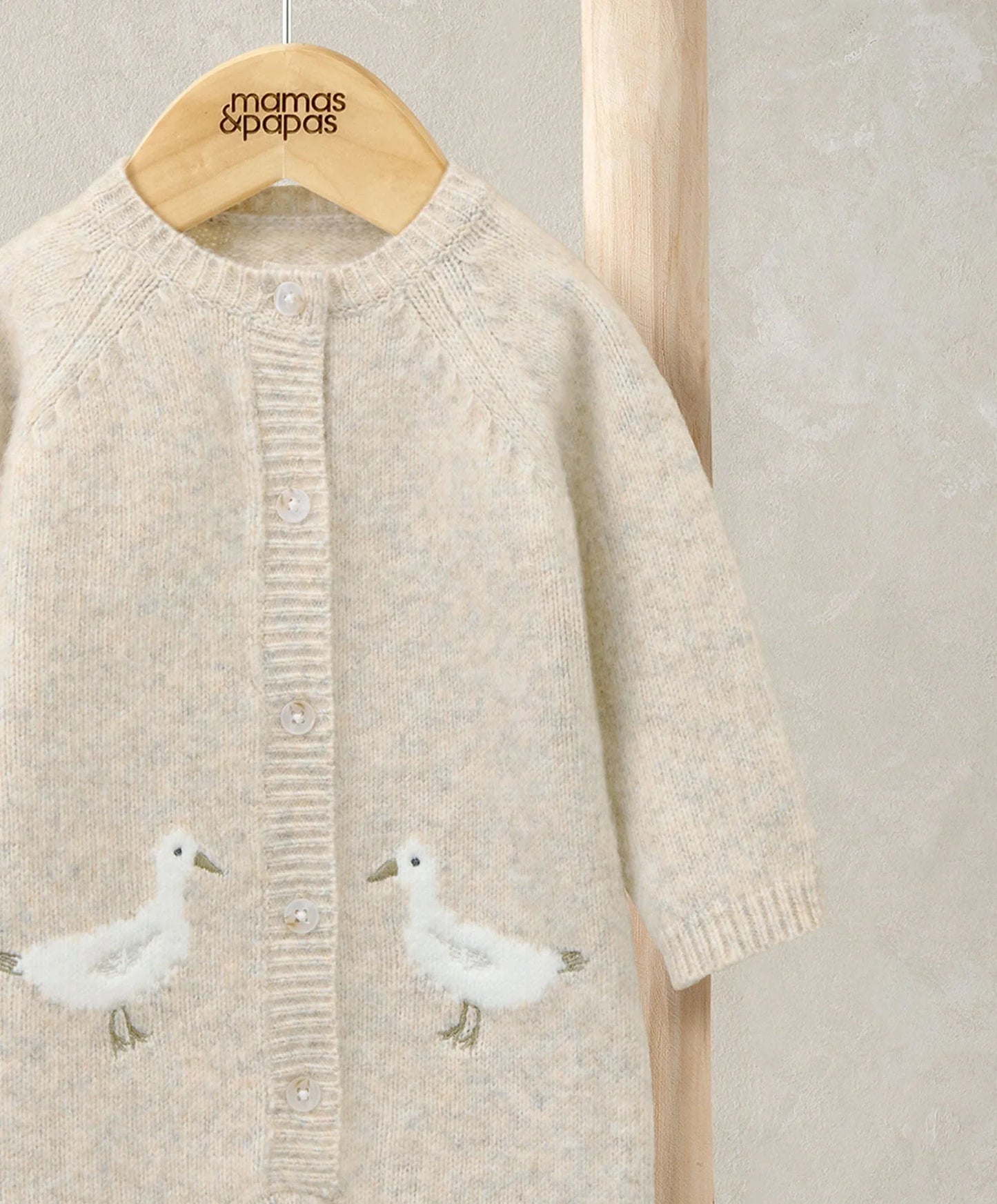 Duck Knitted Romper – Oatmeal