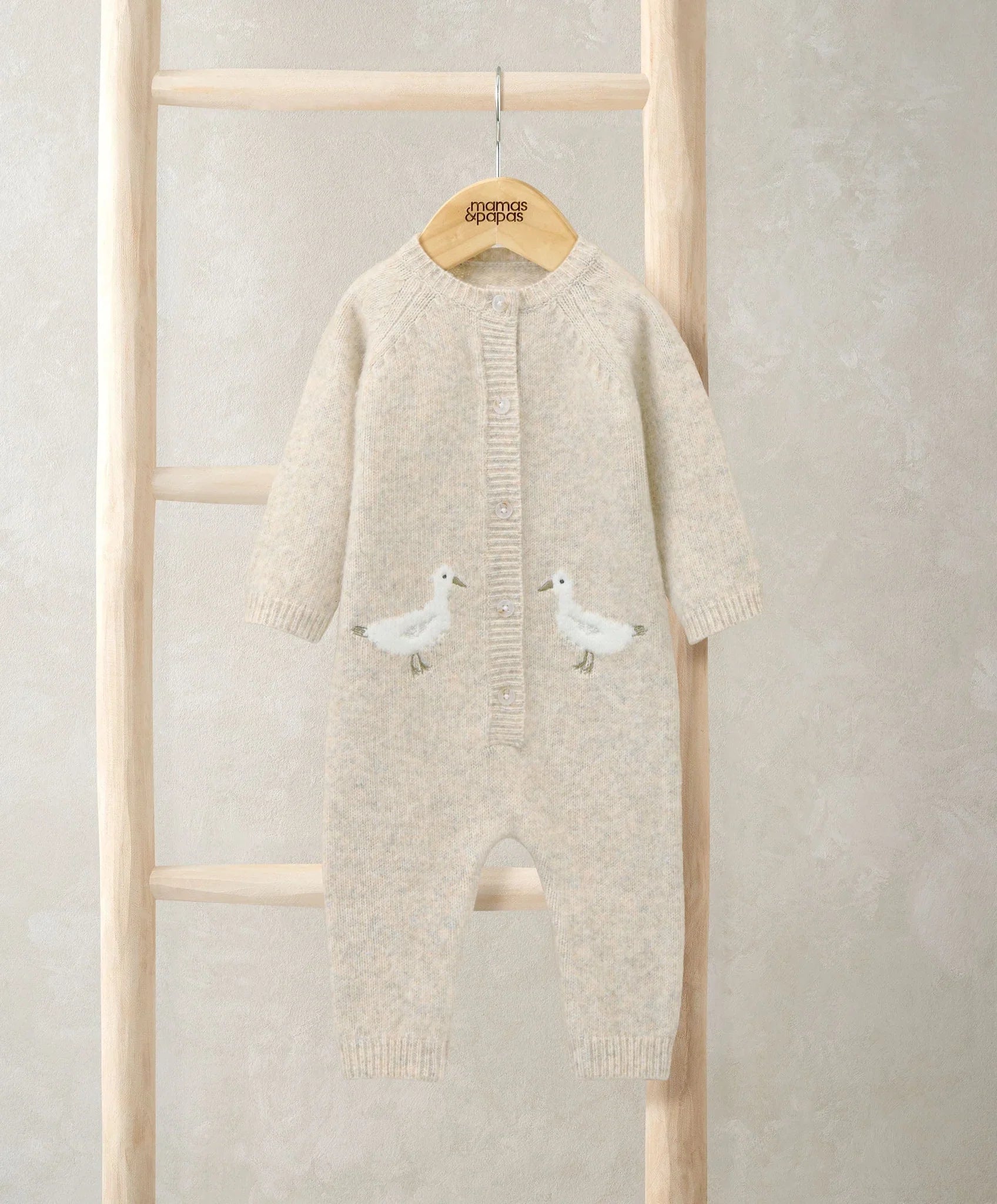 Mamas & Papas Duck Knitted Romper – Oatmeal Romper