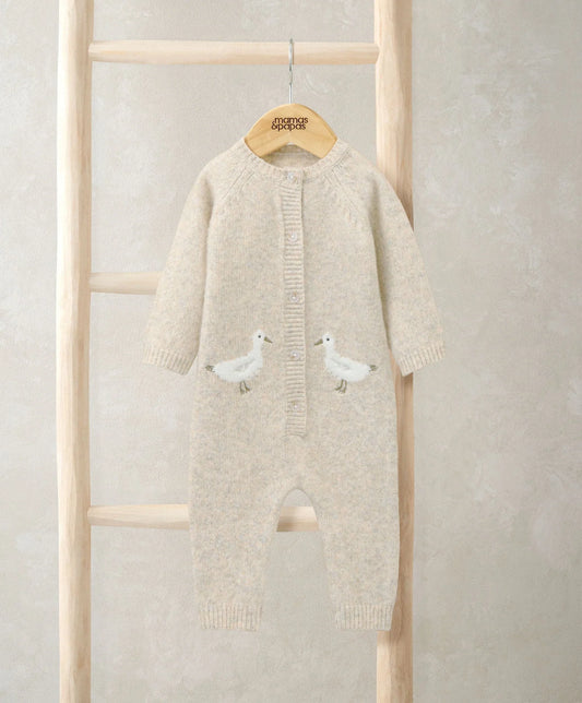 Mamas & Papas Duck Knitted Romper – Oatmeal Romper
