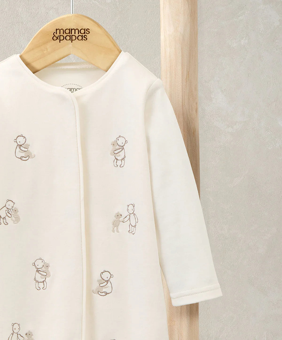 Embroidered Bear Romper