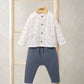 Mamas & Papas Jacket Bodysuit & Leggings Set (3 Pieces) – Kite Print Bodysuit