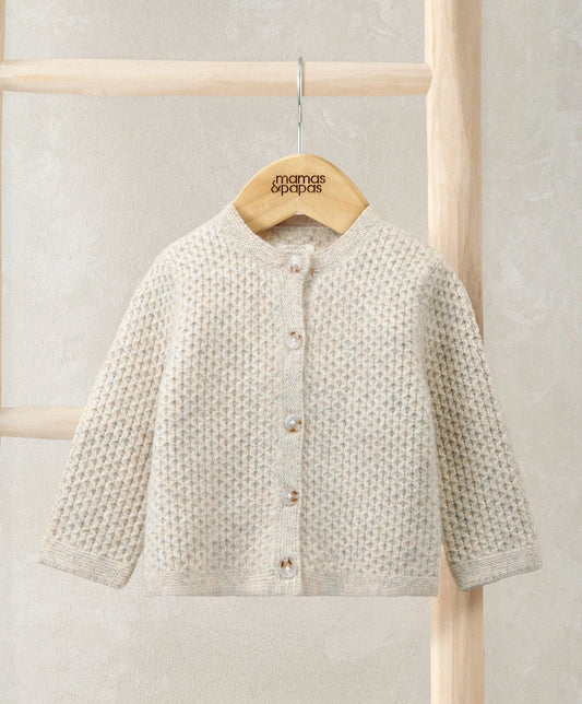 Mamas & Papas Knitted Cardigan with Button Fastening - Oatmeal Cardigan