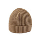 Stripe Knit Beanie Hat - Beige