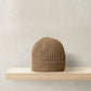 Mamas & Papas Stripe Knit Beanie Hat - Beige Beanie