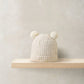 Mamas & Papas Rib Knit Hat with Pom Poms - Oatmeal Beanie