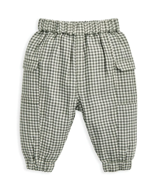 Check Pattern Joggers - Green