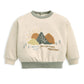 Boucle & Embroidered Sweatshirt - Cream