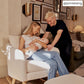 Alma Nursing Chair & Stool - Off White Boucle