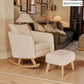 Alma Nursing Chair & Stool - Off White Boucle