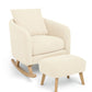 Alma Nursing Chair & Stool - Off White Boucle