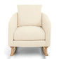 Alma Nursing Chair & Stool - Off White Boucle