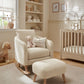Mamas & Papas Alma Nursing Chair & Stool - Off White Boucle