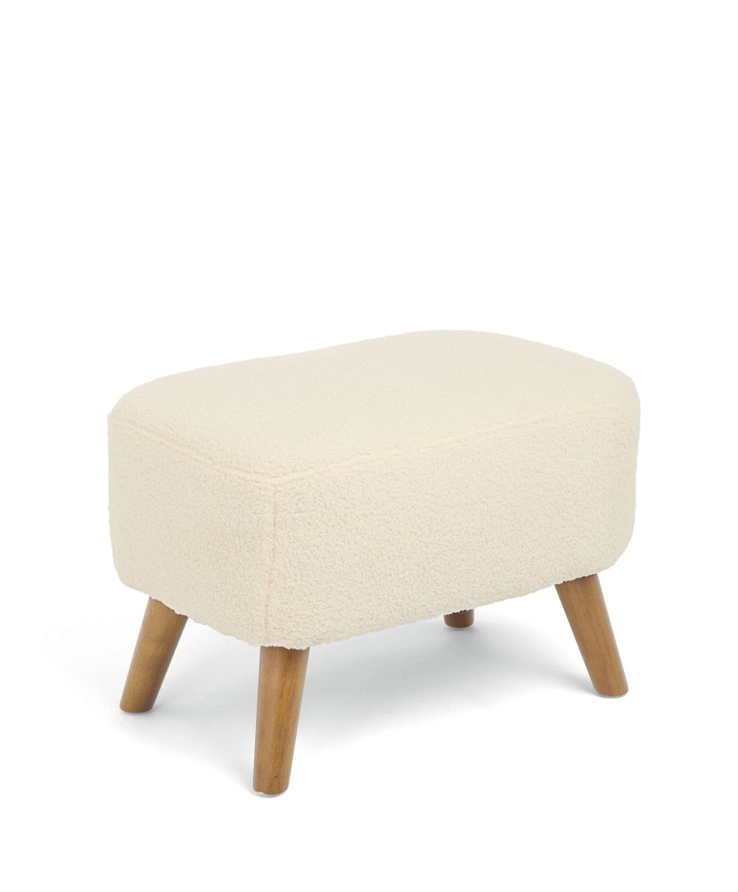 Elwood Nursing Chair & Stool - Off White Boucle
