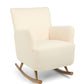 Elwood Nursing Chair & Stool - Off White Boucle
