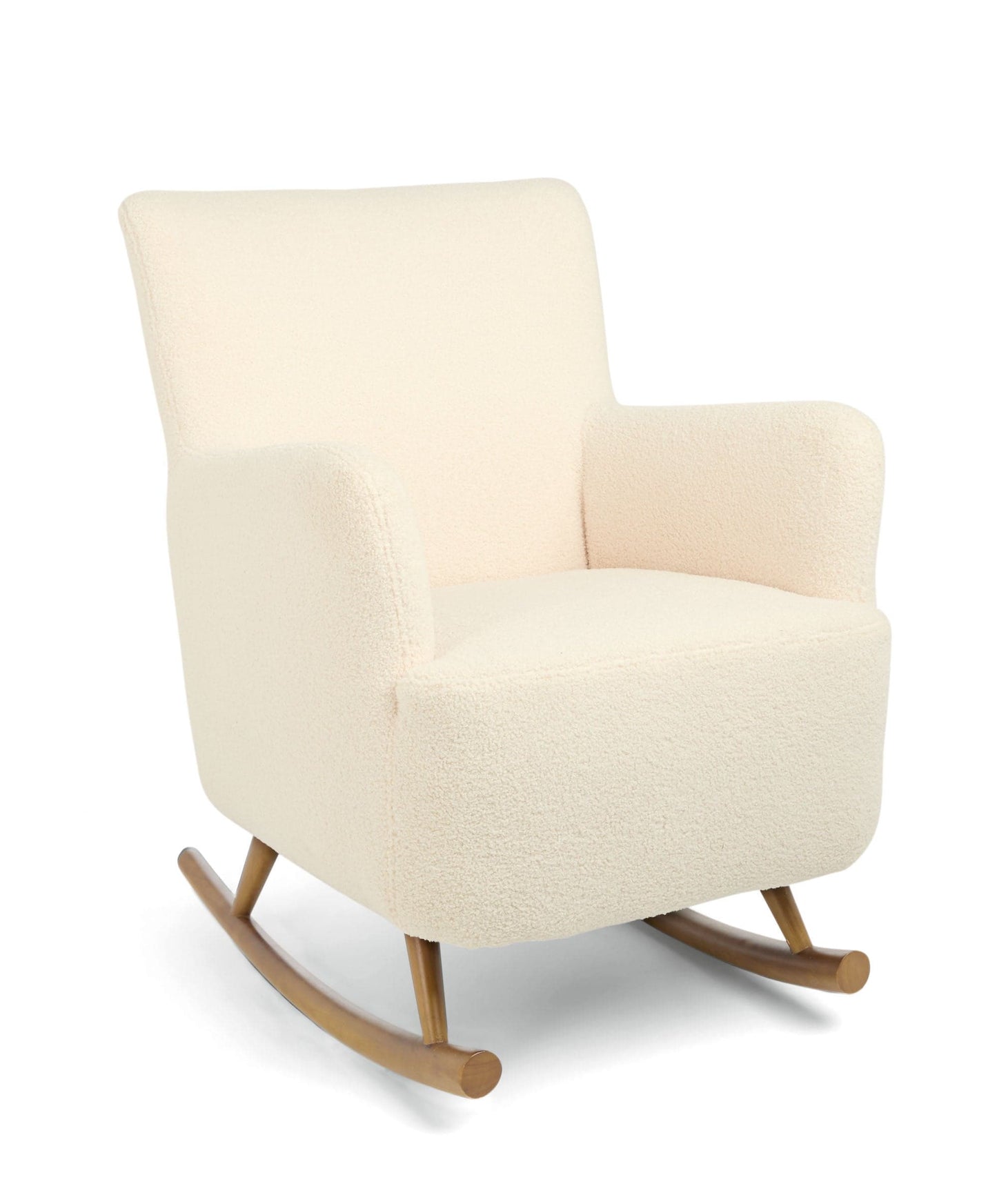 Elwood Nursing Chair & Stool - Off White Boucle