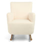 Elwood Nursing Chair & Stool - Off White Boucle