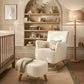 Mamas & Papas Elwood Nursing Chair & Stool - Off White Boucle