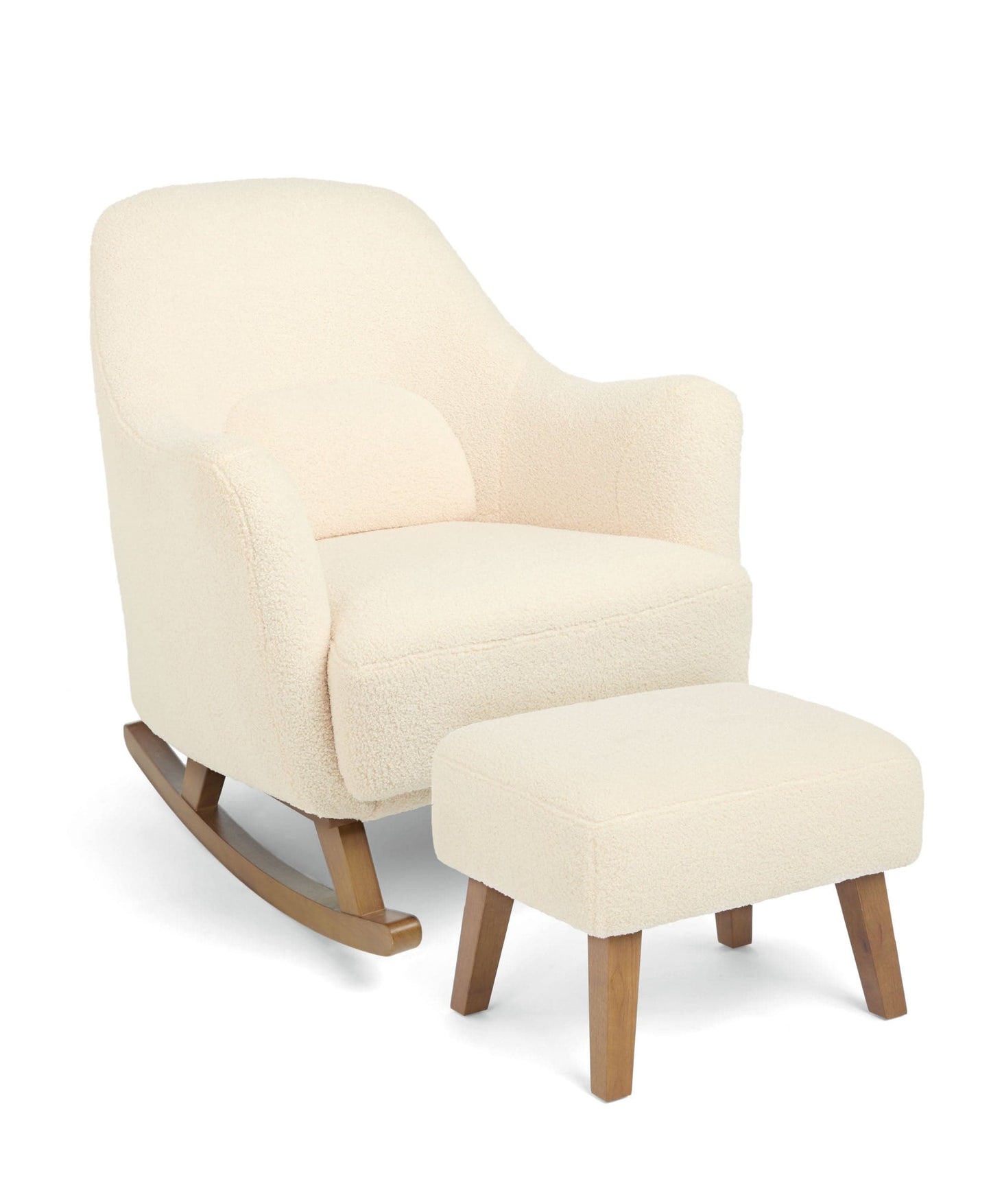 Penrose Nursing Chair & Stool - Off White Boucle