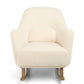 Penrose Nursing Chair & Stool - Off White Boucle