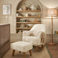 Mamas & Papas Penrose Nursing Chair & Stool - Off White Boucle