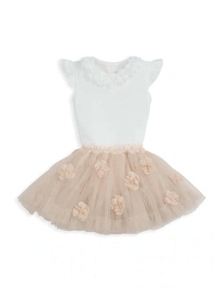 Pink Floral Bodysuit & Tutu Set
