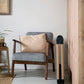 Carrycot stand frame with wooden legs and upright dark base