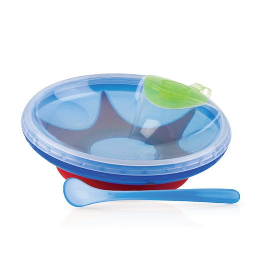 Nuby Warming Plate with Spoon blue 400ml | Mamas & Papas, Babies, Nursing, Plate