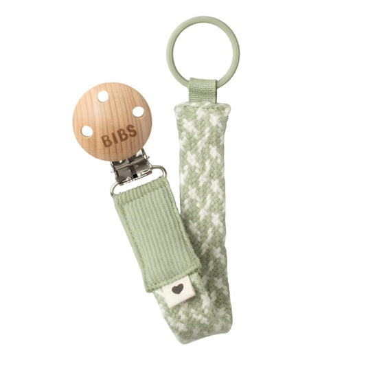 Bibs Pacifier Clip Sage/Ivory | Mamas & Papas, Babies, Nursing, 