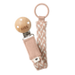 Bibs Pacifier Clip   Blush/Ivory