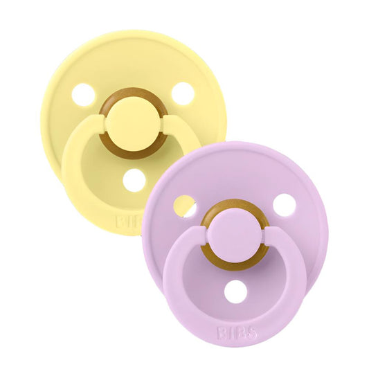 Bibs Colored Pacifiers 6-18m Pack of 2 Sunshine/Violet Sky Success | Mamas & Papas, Babies, Nursing, Pacifier