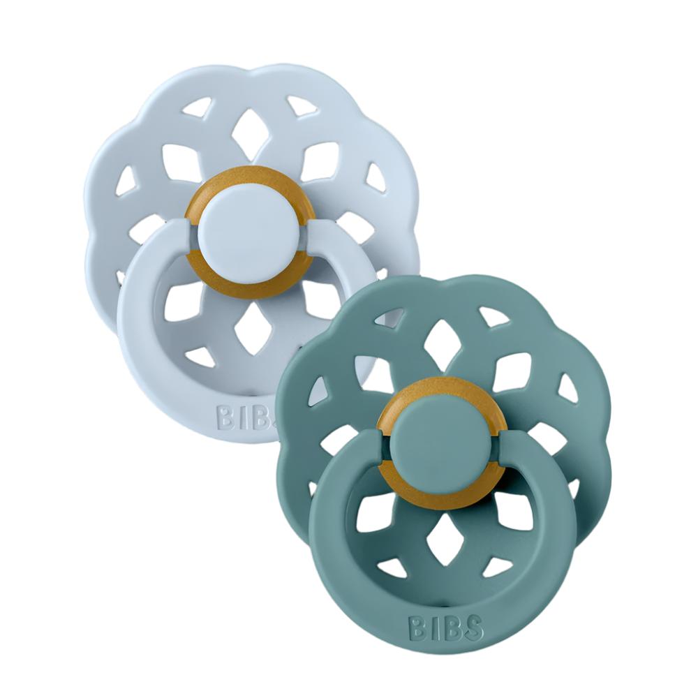 Bibs Boheme 2 PACK - Baby Blue/Island Sea | Mamas & Papas, Babies, Nursing, Pacifier