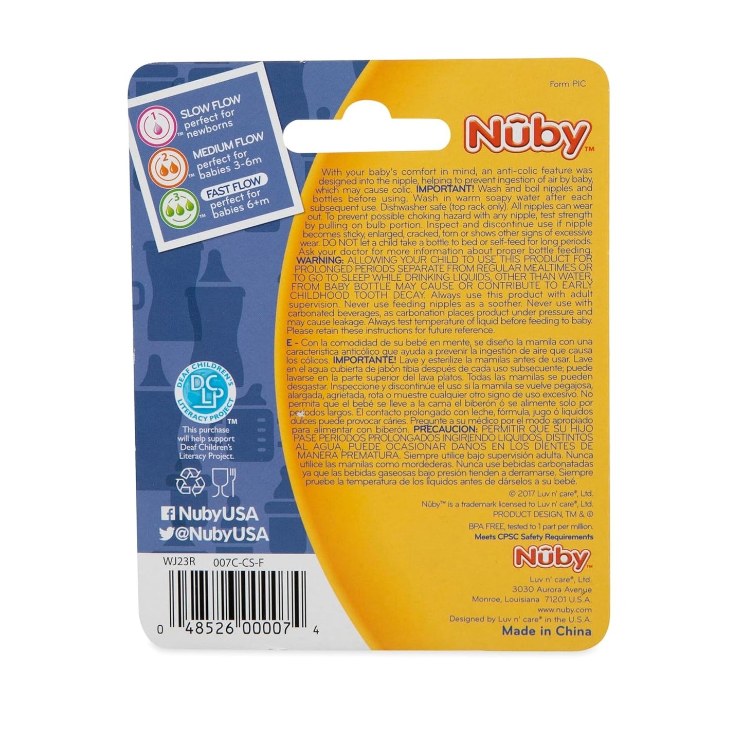 Nuby 4-Pack Standard Neck Fast Flow Nipples | Mamas & Papas, Babies, Nursing, 
