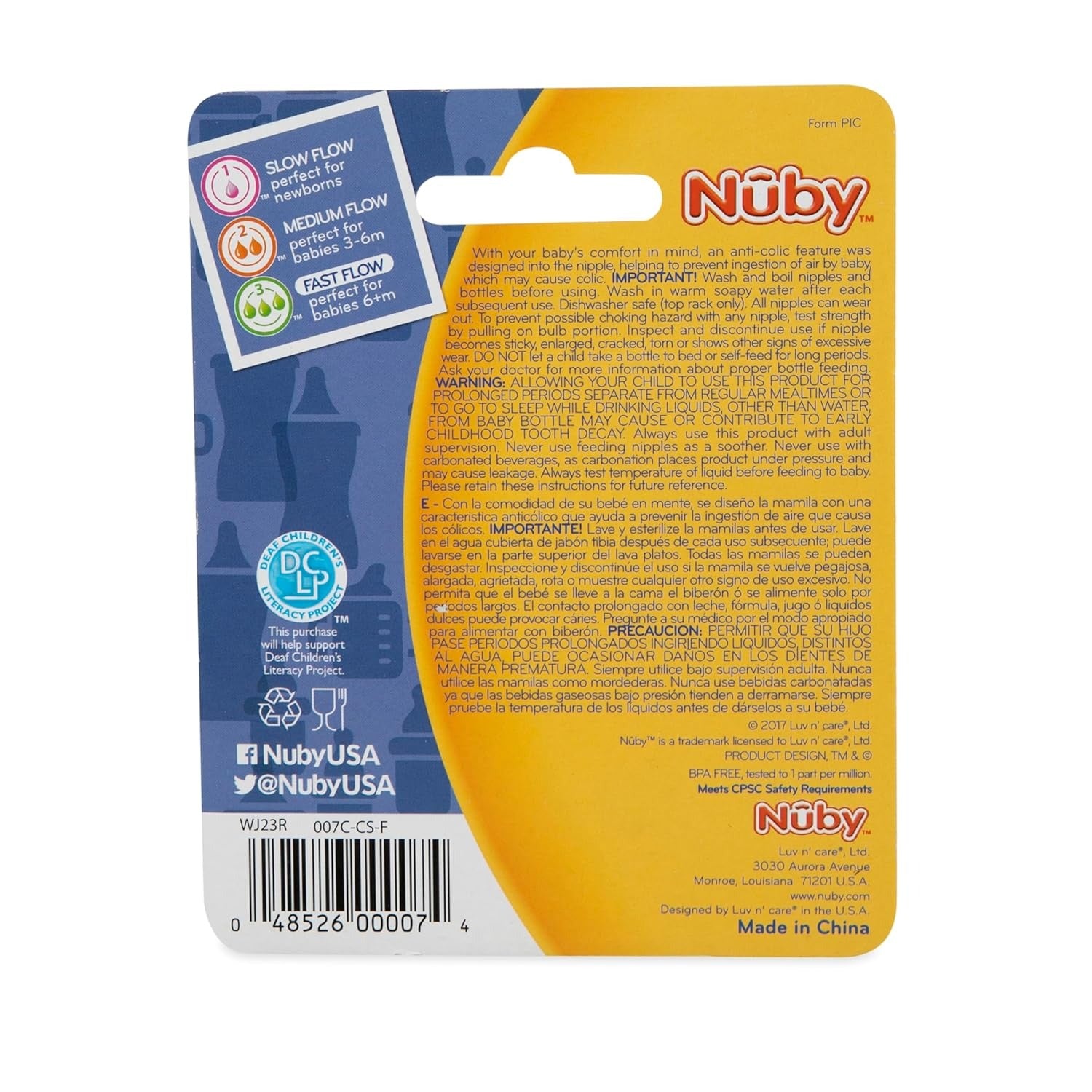Nuby 4-Pack Standard Neck Fast Flow Nipples | Mamas & Papas, Babies, Nursing, 