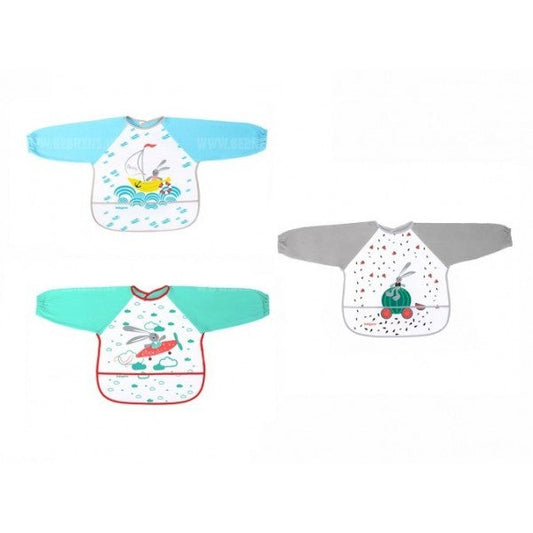 Babyono Long Sleeve Bib Baby Adventurer - Assorted | Mamas & Papas, Babies, Nursing, Bib
