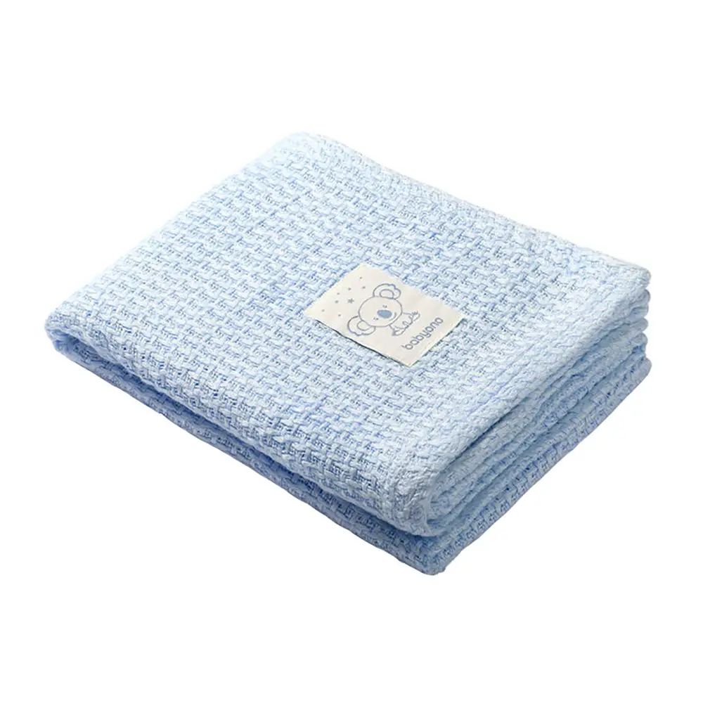 Babyono Natural Bamboo Knitted Blanket Light Blue | Mamas & Papas, Babies, Nursing, Blanket