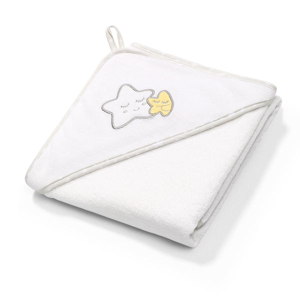 Babyono Terry Hooded Towel 100x100cm White White | Mamas & Papas, Babies, Nursing, Bath Towel