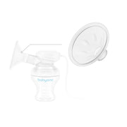 Breast pump funnel with silicone insert and breast milk collection bottle