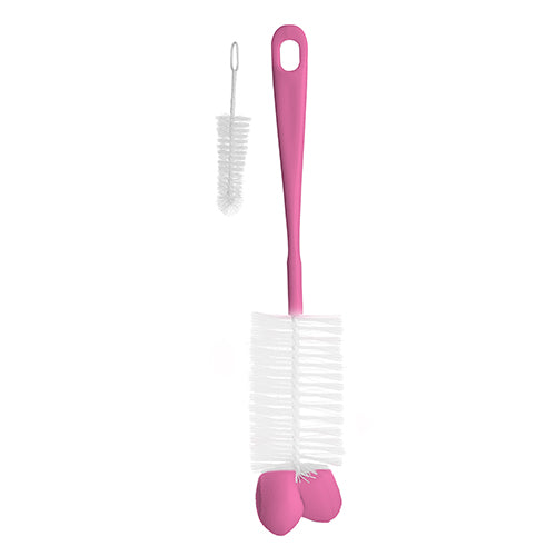 Babyono Bottle and Nipple Brush Pink Lemonade | Mamas & Papas, Babies, Nursing, Cleaning Tool