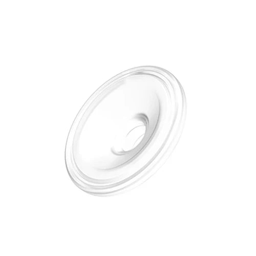 Breast pump spare parts: clear oval suction cup and diaphragm valve