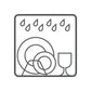 Silicone bib with adjustable lock icon and water-drop pattern