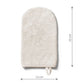 Natural bamboo wash mitt light grey, size 12 cm wide and 22 cm tall
