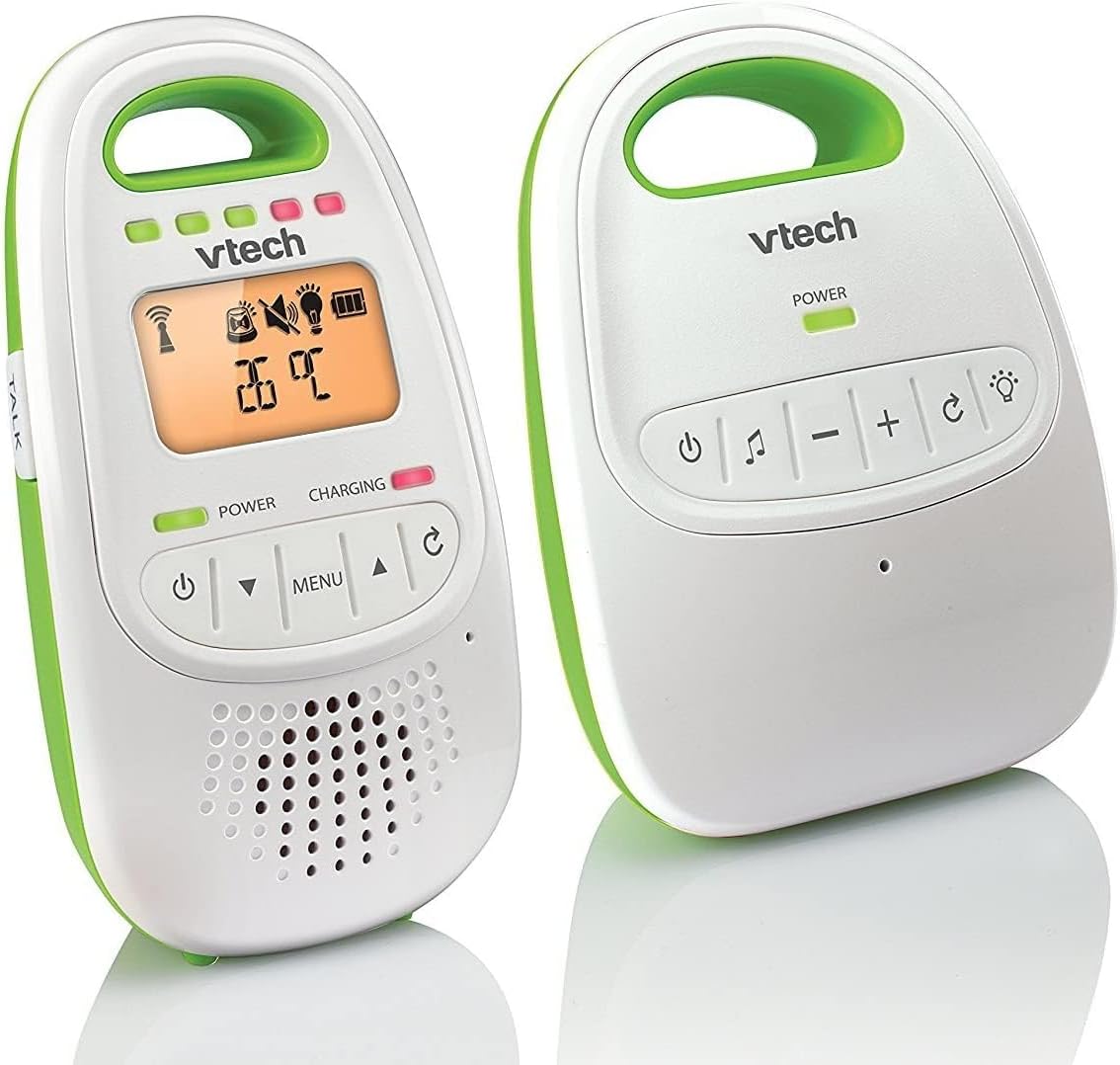 Digital Audio Baby Monitor With LCD - White/Green
