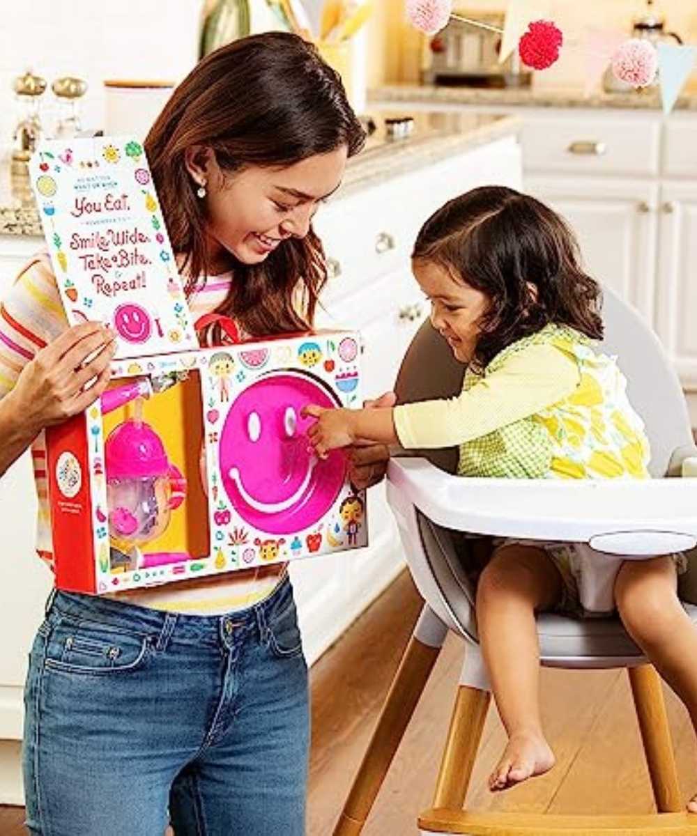 Munchkin Be Happy - Toddler Dining Set Pink | Mamas & Papas, Babies, Nursing, Feeding Set