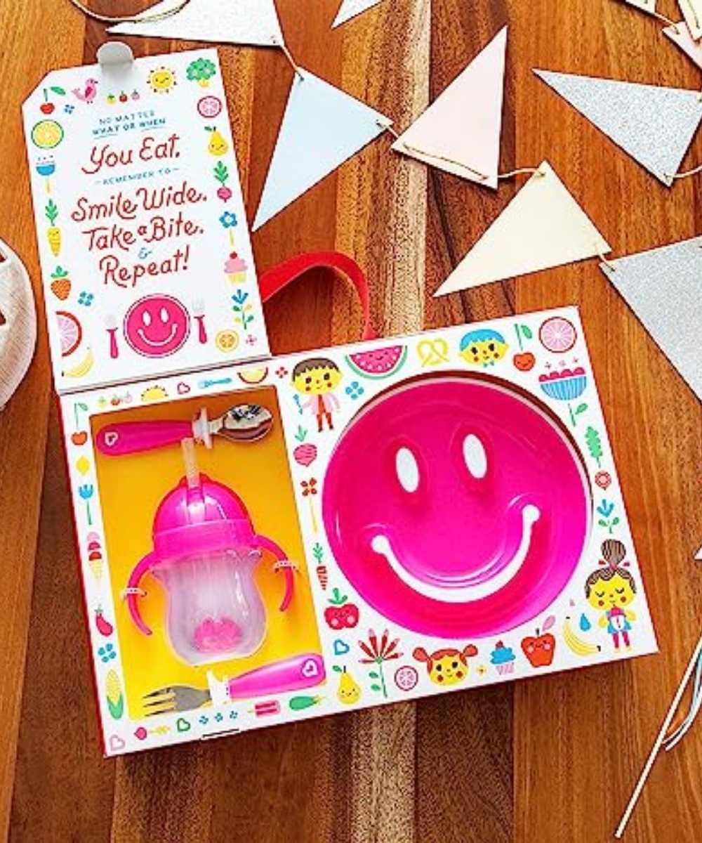 Munchkin Be Happy - Toddler Dining Set Pink | Mamas & Papas, Babies, Nursing, Feeding Set