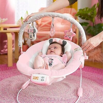 Bright Starts Disney Baby Minnie Mouse Comfy Baby Bouncer | Mamas & Papas, Babies, Nursing, Bouncer
