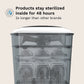 Baby bottle sterilizer dryer with top lid and transparent sterilizing chamber