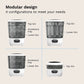 Baby bottle sterilizer dryer with modular top and lower bins and accessory tray