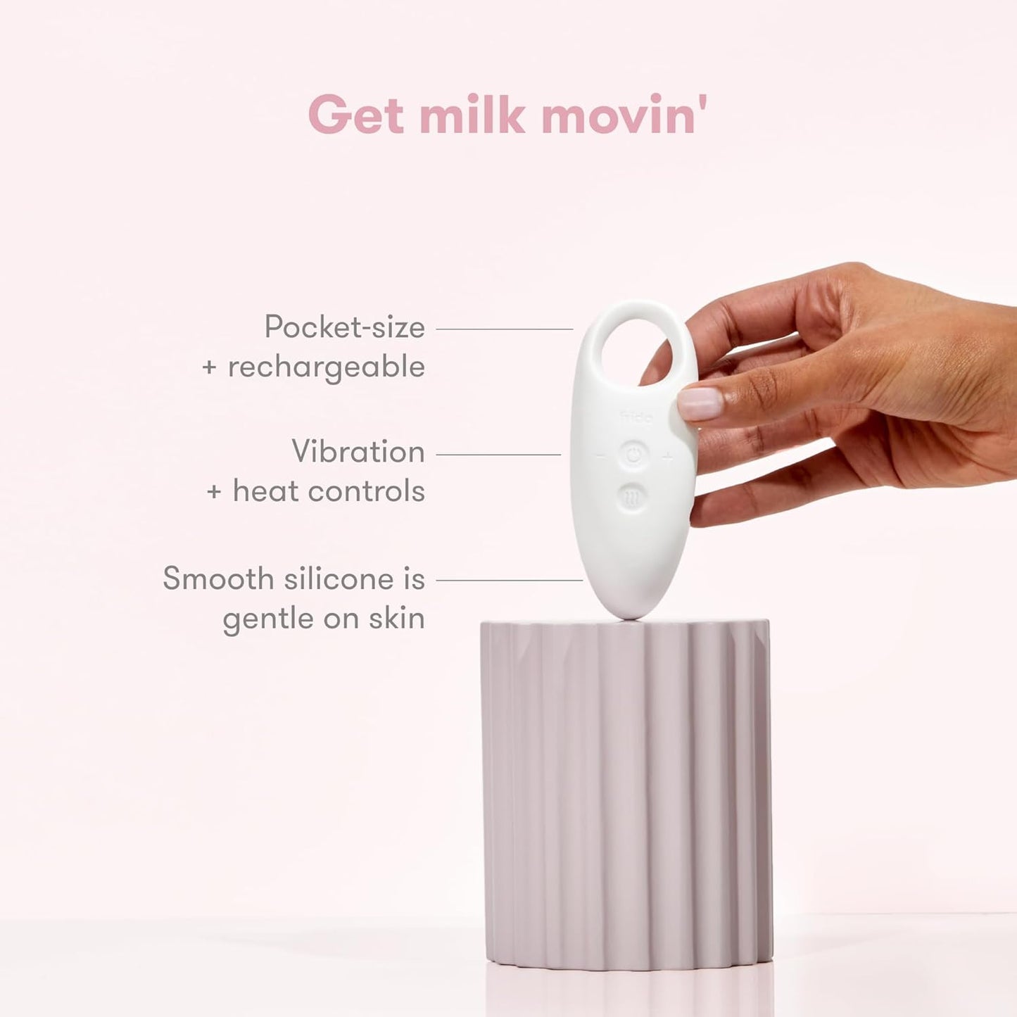 2-in-1 Lactation Massager, Multiple Modes of Heat + Vibration for Clogged Milk Ducts